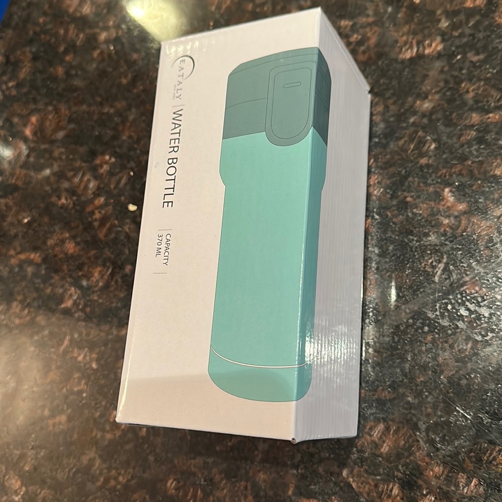 NWT Eataly travel Tumbler - “Buongiorno” Teal 370 ml - 12.5 oz